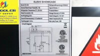 Black Refrigerated Display Case sushi refrigerator NSF CS-42A