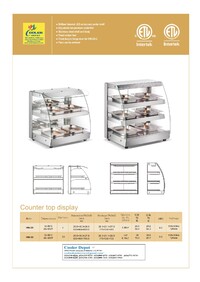 NSF Warmer Countertop Display Cabinet Show Case HW-2D