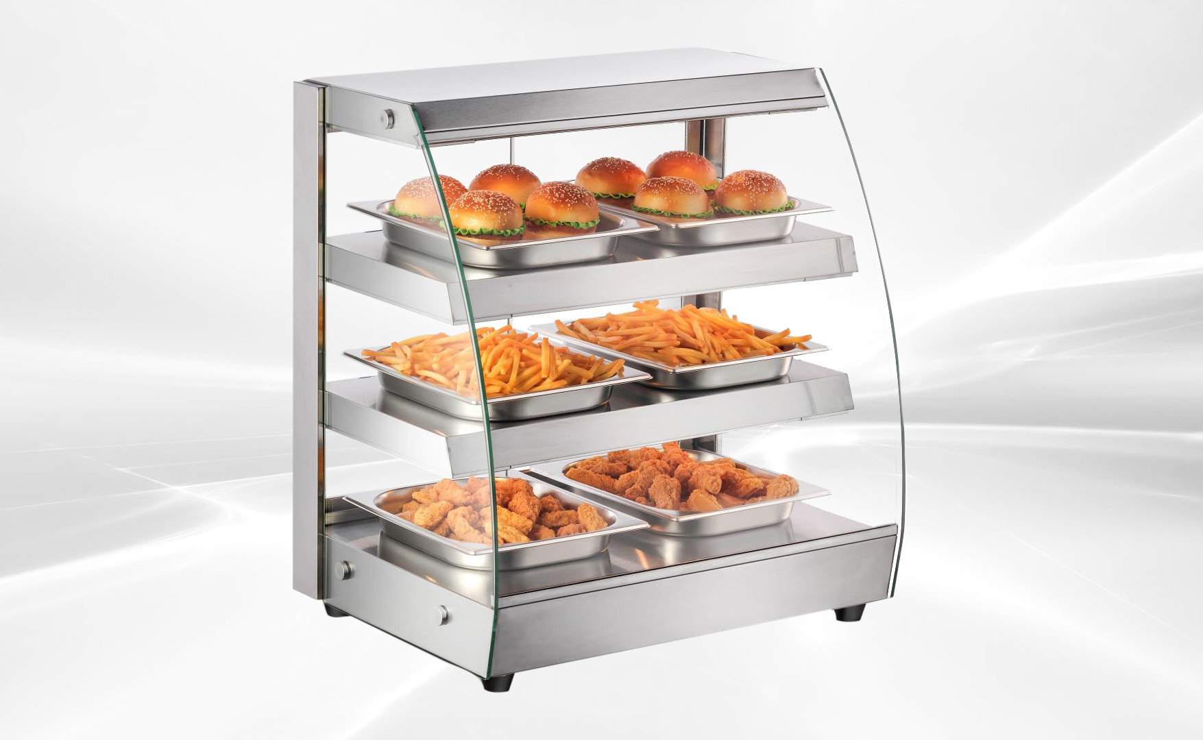 NSF Warmer Countertop Display Cabinet Show Case HW-3D