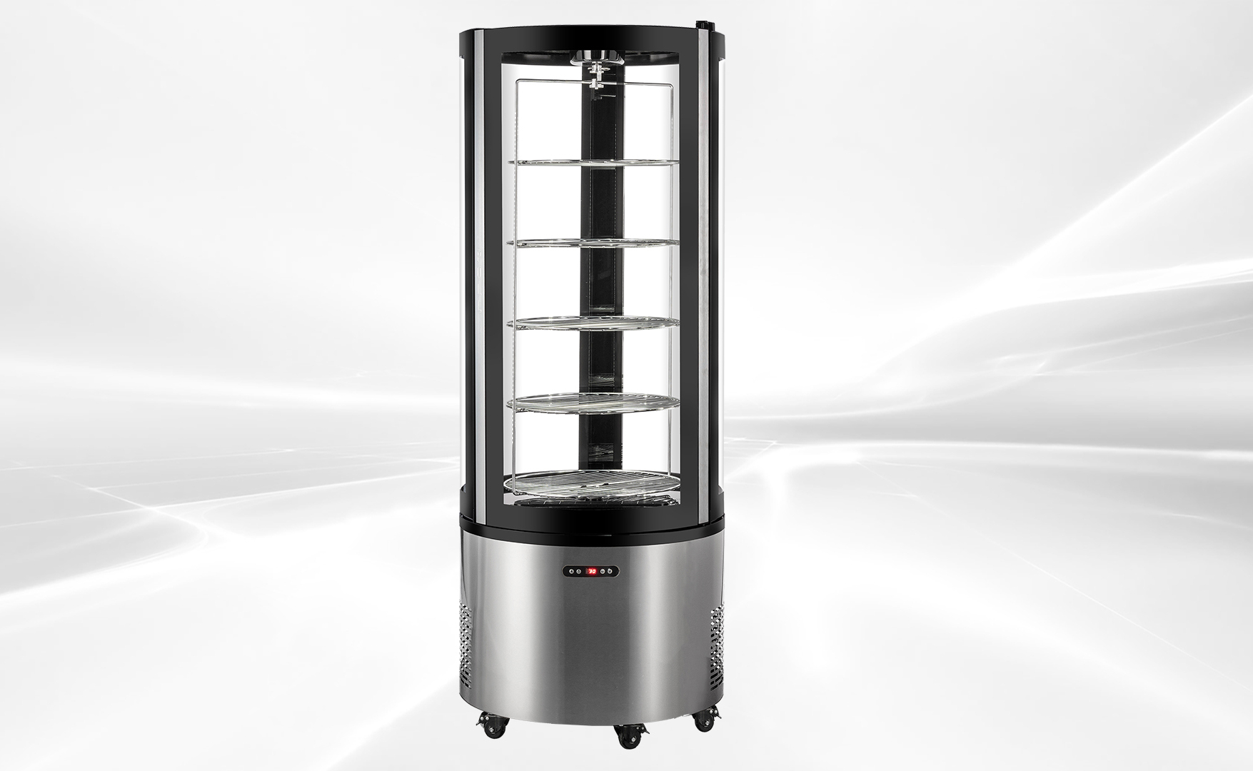 NSF Curved Glass Refrigerated Standing Showcase CL-400R-1