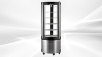 NSF Curved Glass Refrigerated Standing Showcase CL-400R-1
