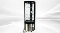 NSF Curved Glass Refrigerated Standing Showcase CL-400R-1