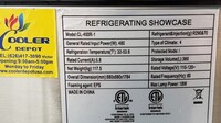 NSF Curved Glass Refrigerated Standing Showcase CL-400R-1