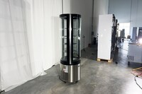 NSF Curved Glass Refrigerated Standing Showcase CL-400R-1