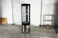 NSF Curved Glass Refrigerated Standing Showcase CL-400R-1