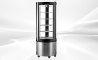 NSF Curved Glass Refrigerated Standing Showcase CL-400R-1