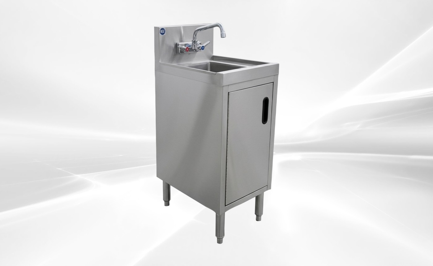 SS Utility Sink Kitchen Single Bowl Sink Cabinet SKC-2014