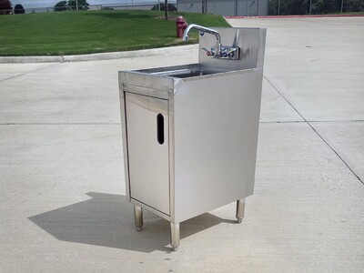 SS Utility Sink Kitchen Single Bowl Sink Cabinet SKC-2014