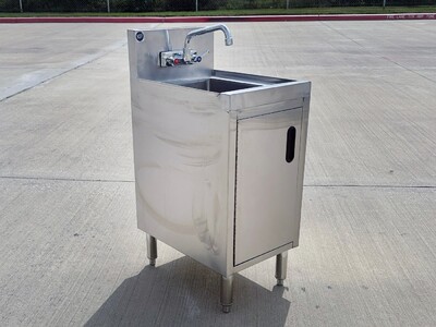 SS Utility Sink Kitchen Single Bowl Sink Cabinet SKC-2014