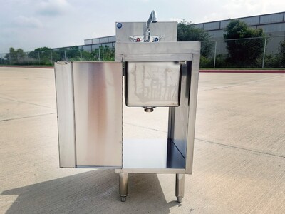 SS Utility Sink Kitchen Single Bowl Sink Cabinet SKC-2014