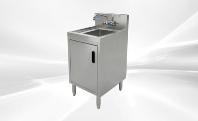 SS Utility Sink Kitchen Single Bowl Sink Cabinet SKC-2018