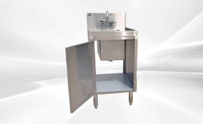SS Utility Sink Kitchen Single Bowl Sink Cabinet SKC-2018