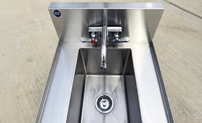 SS Utility Sink Kitchen Single Bowl Sink Cabinet SKC-2018