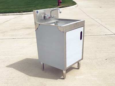 SS Utility Sink Kitchen Single Bowl Sink Cabinet SKC-2018