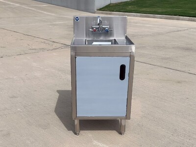 SS Utility Sink Kitchen Single Bowl Sink Cabinet SKC-2018