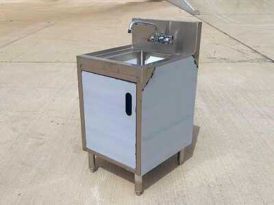 SS Utility Sink Kitchen Single Bowl Sink Cabinet SKC-2018