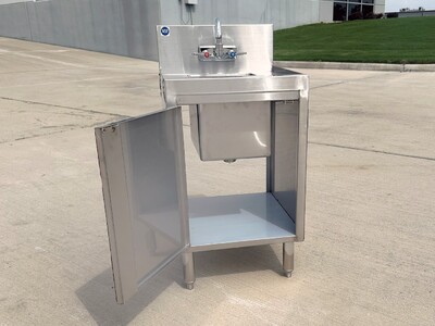 SS Utility Sink Kitchen Single Bowl Sink Cabinet SKC-2018