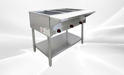 ETL Steam Table 3 Pan Gas Propane Warmer HN-3-NAT-GS