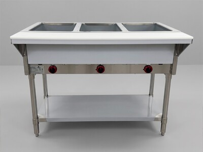 ETL Steam Table 3 Pan Gas Propane Warmer HN-3-NAT-GS