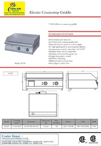 NSF 24 inches Electric Countertop Griddle Flat Top Grill EG24