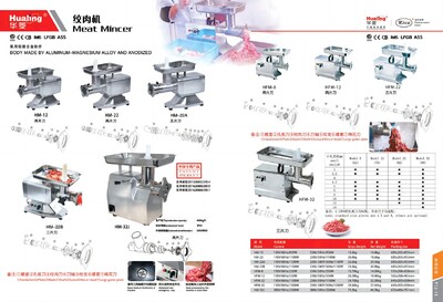 NSF 1100W Commercial Stainless Steel Meat Grinder HFM-22