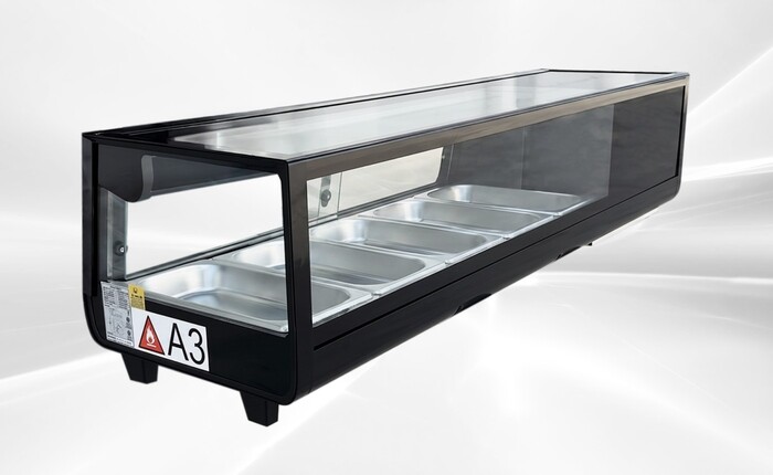 Black Refrigerated Display Case sushi refrigerator NSF CS-52A
