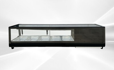 Black Refrigerated Display Case sushi refrigerator NSF CS-52A