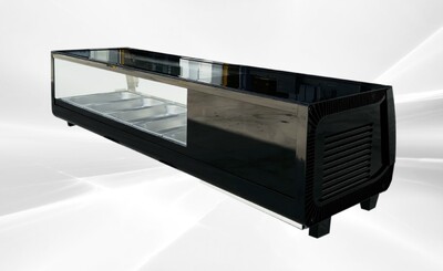 Black Refrigerated Display Case sushi refrigerator NSF CS-52A