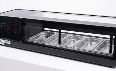 Black Refrigerated Display Case sushi refrigerator NSF CS-52A