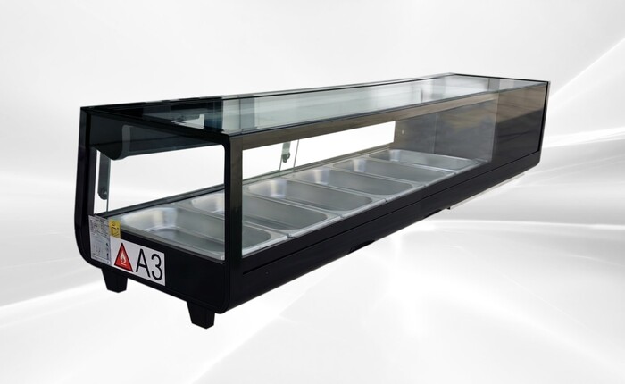 Black Refrigerated Display Case sushi refrigerator NSF CS-62A
