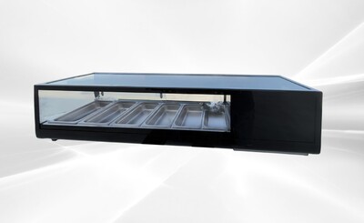 Black Refrigerated Display Case sushi refrigerator NSF CS-62A