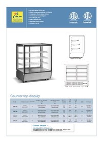28 ins Refrigerated Countertop Bakery Display Case NSF CW-145