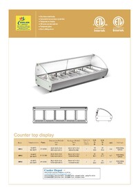 NSF Countertop Heated Display Case 8 pan hot food HW8