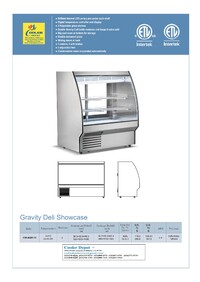 NSF 36 inches seafood raw meat Refrigerated Case CW-468R-75