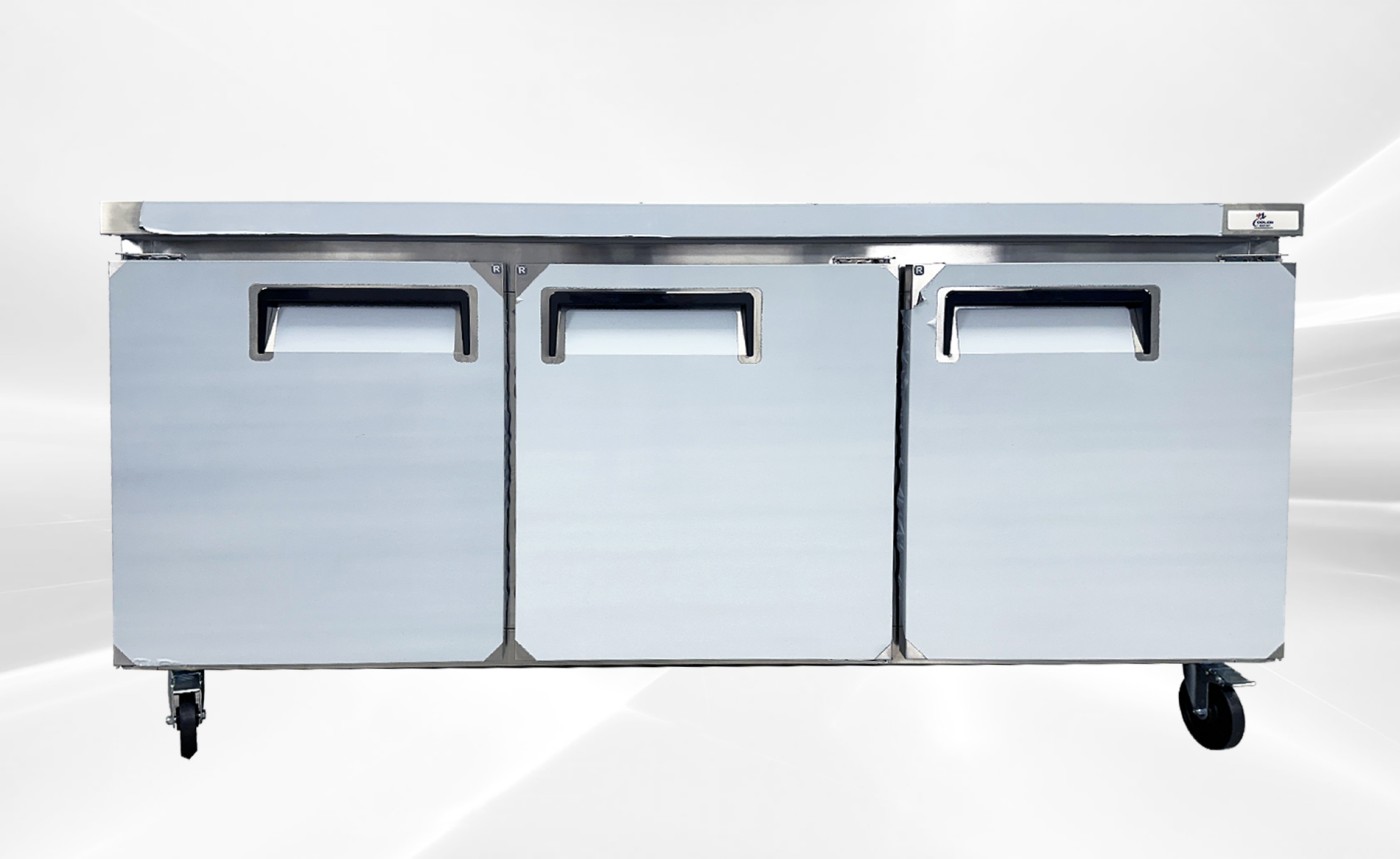 NSF 72 Ins Undercounter 3 Solid Doors Refrigerator AUR-18476