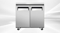 NSF 36 Ins Undercounter 2 Solid Doors Freezer AUF-0976