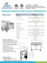 NSF Sandwich Prep Table 48 inches ASR-12376