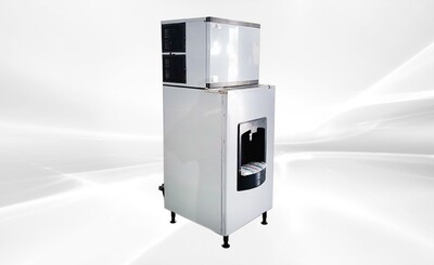 NSF 500LBS Hotel Cube Ice Maker Dispenser HD-220B+SK-520