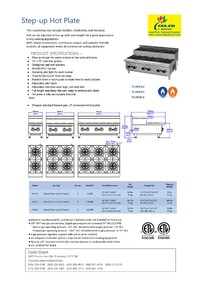 NSF 24 ins Four burner Step hotplate TC-HP24-S