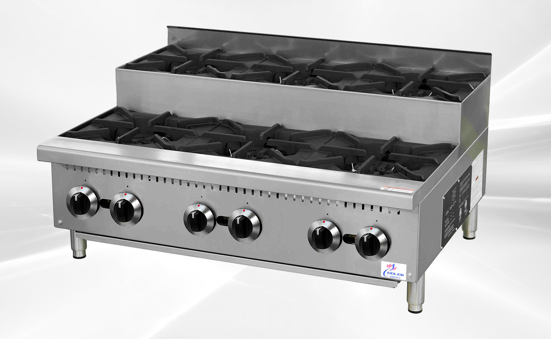 NSF 36 ins Six burner Step hotplate TC-HP36-S