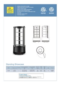 NSF 73L Round Curved Glass Refrigerated cooler CL-73
