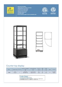 NSF Square 4 Sided Glass Refrigerator Display case Bakery CL-98