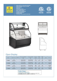 NSF Double-Deck open display refrigerated showcase CF-1800B-2