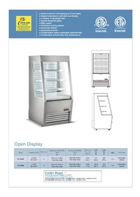 NSF 36 ins Uber Eats Doordash Open Refrigerator Display CF-390S