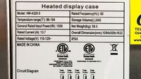 NSF Uber Eats Doordash Food Warmer Display HW-4320-5