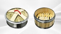 Dumpling Bamboo Steamer Basket With Stainless Steel Edge BSB10