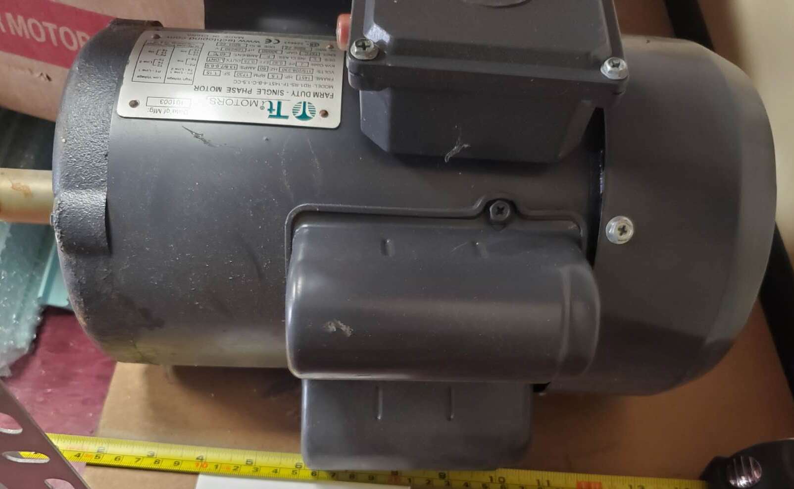[Parts] Motor Farm Duty Single Phase Motor RD1-RS-TF-145T4-B-C-1