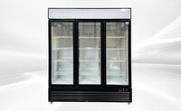 NSF 64 inches Commercial 3 Glass Door Refrigerator GDC-42