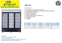 NSF 64 inches Commercial 3 Glass Door Refrigerator GDC-42