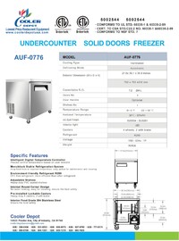 NSF 28 ins Undercounter freezer AUF-0776